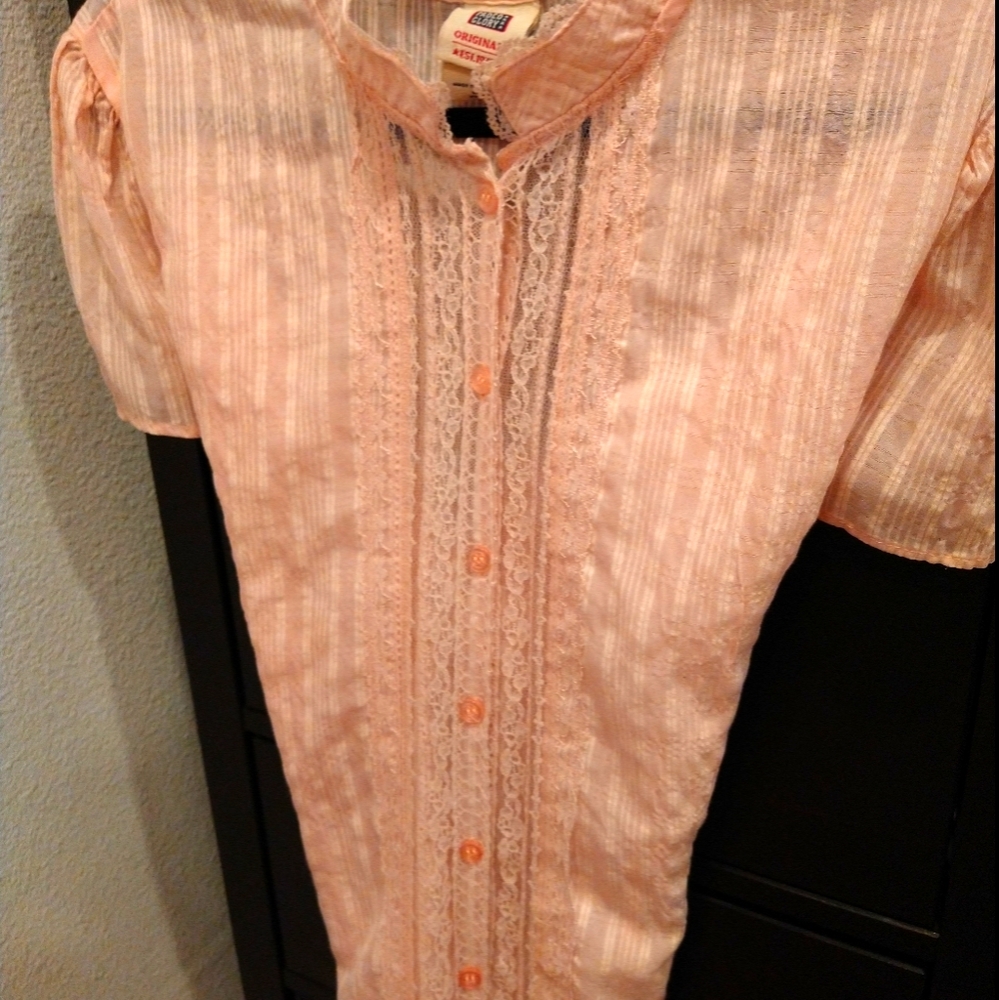 Pink lace blouse